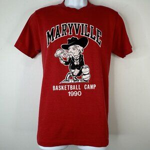 Vtg 1990 Men's Maryville TN Rebels Basketball Camp Rebel T-shirt Single Stitch M